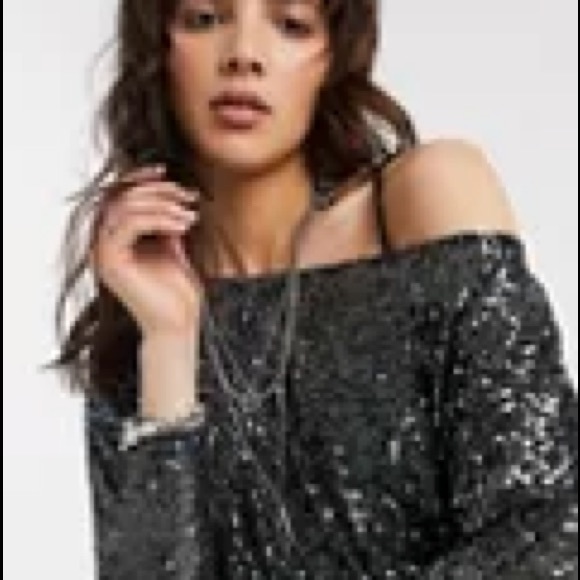 Free People: Gisele sequin dress Sz: L - Picture 3 of 6
